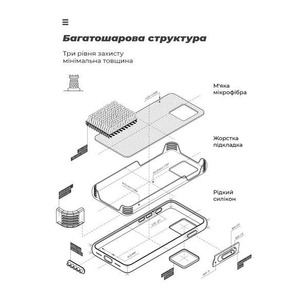 Чохол для мобільного телефона Armorstandart ICON Case Tecno POVA NEO 3 (LH6n) Camera cover Dark Blue (ARM76690) ARM76690 фото