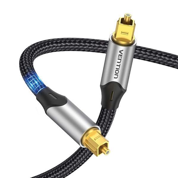 Кабель мультимедійний Optical Toslink 1.0m gray Vention (BAVHF) BAVHF фото