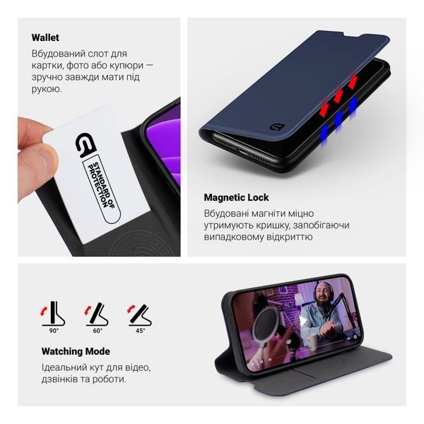Чохол до мобільного телефона Armorstandart OneFold Case Motorola G57 Power 5G Dark Blue (ARM89767)